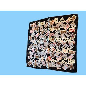 Vintage Pinochle Design 20" Scarf